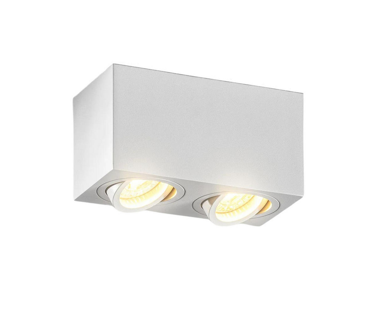 DECKENSTRAHLER Weiß Rechteckig GU10 - Weiß, Metall (8/16/8.5cm) - CGC Europe