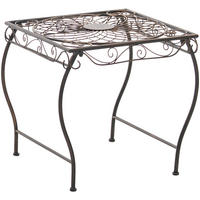 GARTENTISCH eckig 49/45/46 cm Metall Bronze - Bronzefarben, Metall (45/49/46cm) - CLP