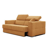 SOFA QUARTZ 3-Sitzer mit Ausziehsitz, orange - Orange, Holzwerkstoff/Textil (202/80/102cm) - Courtois Laville