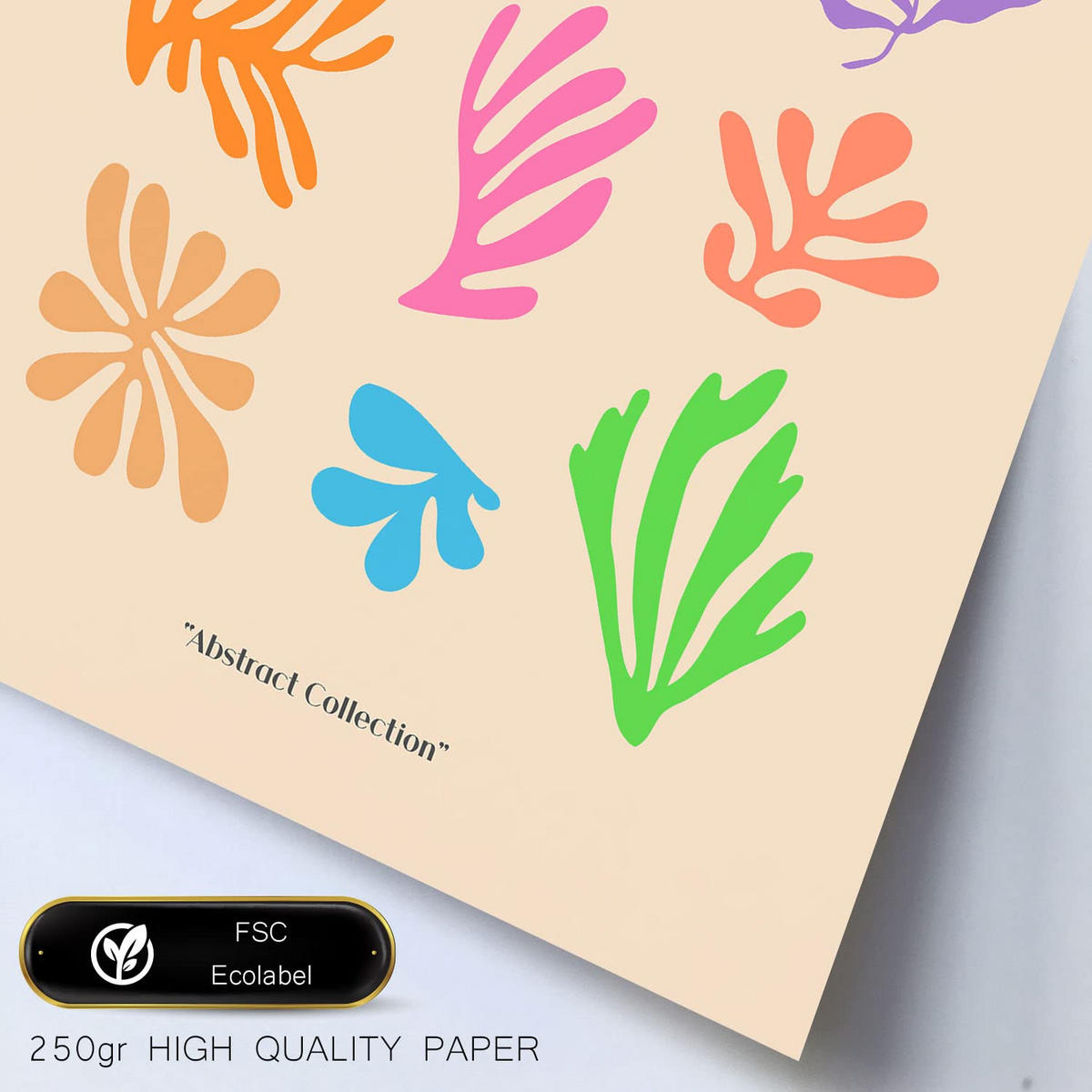 POSTER Set Mit 6 Henri Matisse Vegetation Drucke Des Fauvismus Und Der Abstrakten Kunst Für Innenarchitektur A3 & A4 Schwarzer Rahmen - Schwarz, Papier (29/3cm) - Nacnic