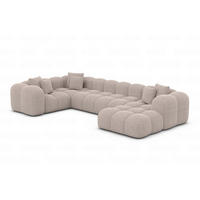 WOHNLANDSCHAFT Cloud Beige Strukturstoff - Beige, Kunststoff (314/72/184cm)