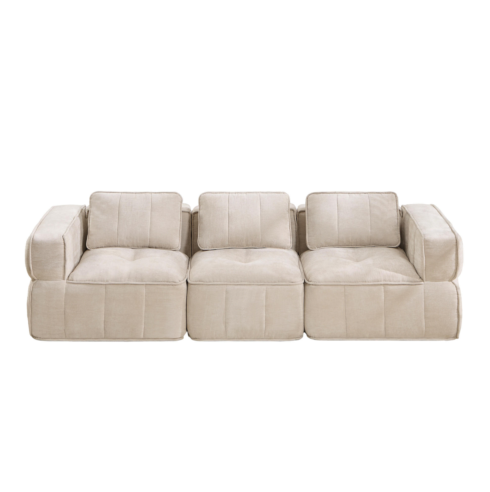Flora Grace Sofa Beige 93x67x271 cm
