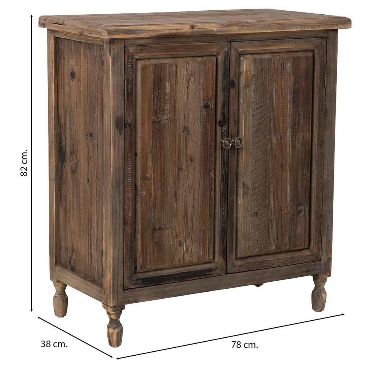 BUFFET mit 2 türen 75x38x82 cm - Braun, Holz (75/82/38cm) - Wanderlust