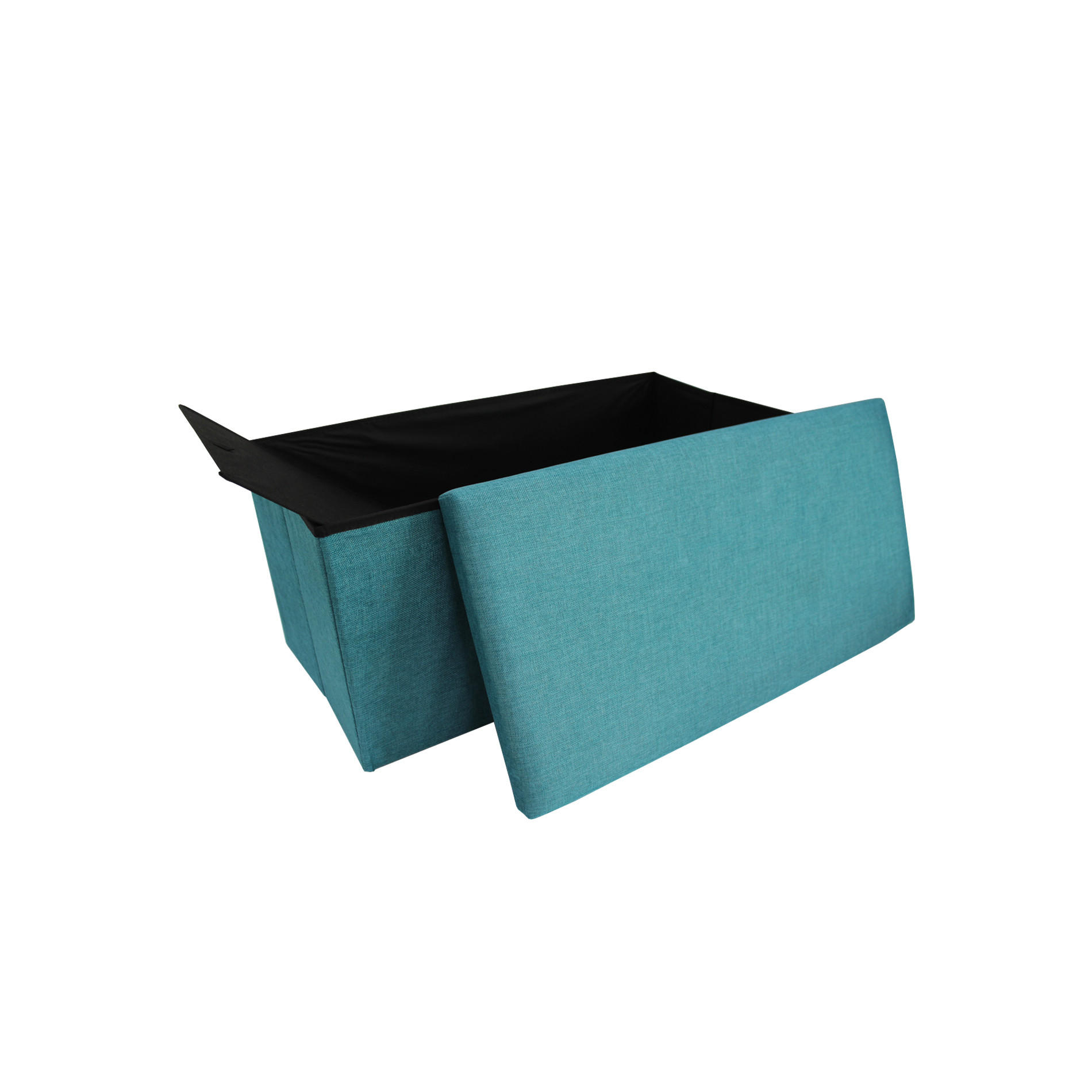 FUSSHOCKER Türkis 38/76/38 cm - Türkis, Textil (38/38/76cm) - Mobili Rebecca