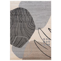 TEPPICH Beige Geometrisch In-Outdoor Pflanzlich Kurzflor Rechteckig 200 x 300 cm - Hellgrau, Textil (200/300cm) - Mazovia
