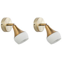 WANDLEUCHTE Antler 14/7/14 cm - Goldfarben, Metall (7/14/14cm) - Beliani