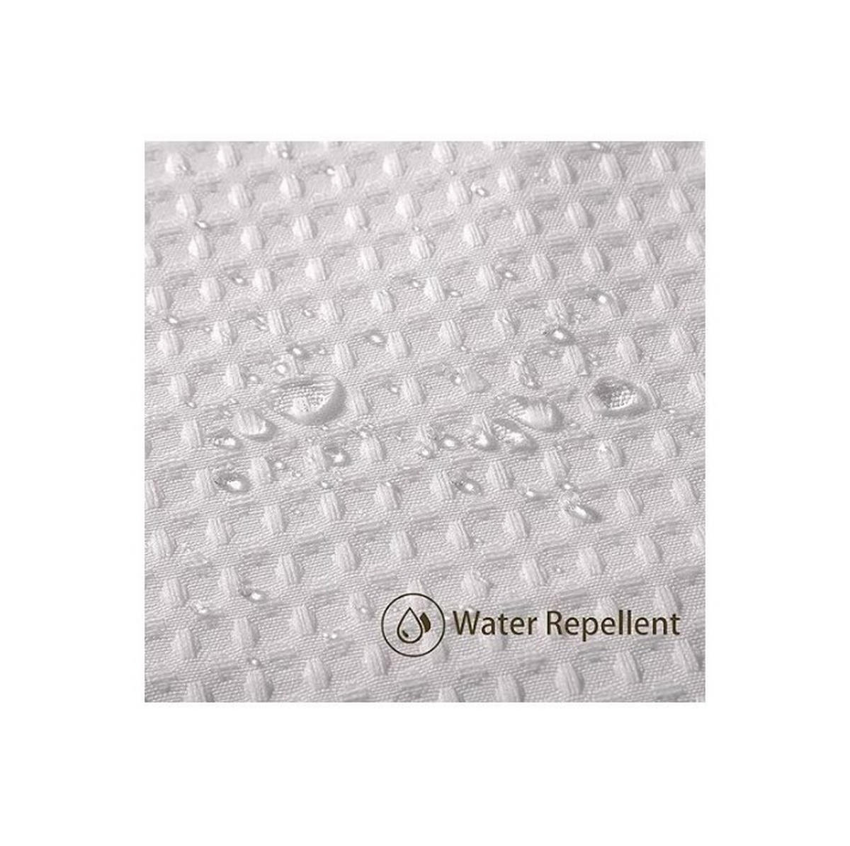 DUSCHVORHANG Weiß Waffelstruktur mit Ringen Badewanne schimmelresistent robust - Weiß, Textil (80/180cm) - MCBOSON