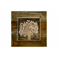 WANDDEKO Braun 55/55 cm - Braun, Metall (2.5/55/4cm) - KUNSTLOFT