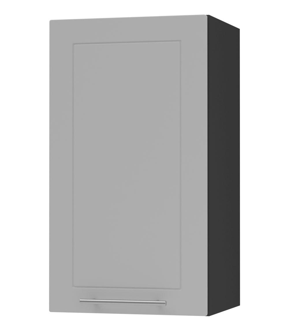 KÜCHENHÄNGESCHRANK Kvantum W2/40 Dust Grey Matt / Schwarz Matt 40 / 32,5 / 72cm - Schwarz/Grau, Holz/Holzwerkstoff (40/72/32.5cm) - Feldmann-Wohnen