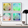 POSTER Set mit 4 Mandalas Freiheit 20x20cm Rahmenlos - Klar, Papier (20/3cm) - Nacnic