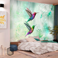 SELBSTKLEBENDE FOTOTAPETE 343/245 cm - Multicolor/Grün, Kunststoff/Textil (343/1cm) - KUNSTLOFT