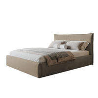 BETT 180x200 - Polsterbett mit Bettkasten und Holzrahmen - Modern Betten - Weicher Jasminstoff - Kollektion Rimini - Beige - Beige, Holz/Textil (180/200cm) - Alpi-Möbel