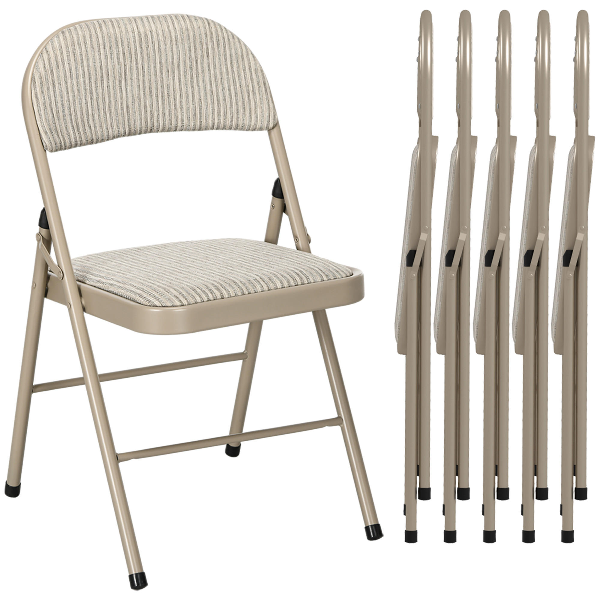 KLAPPSESSEL Beige 6 Stück - Beige, Naturmaterialien (45/78/46cm) - GiPP