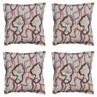 SITZKISSEN Blaze - Mehrfarbig - 50/50/7 cm - 4er-Set - Multicolor, Textil (50/7/50cm) - Madison