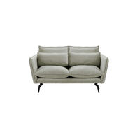 ZWEISITZER-SOFA Layla-Velluto 15 - Hellgrau, Holz/Textil (171/95/98cm)