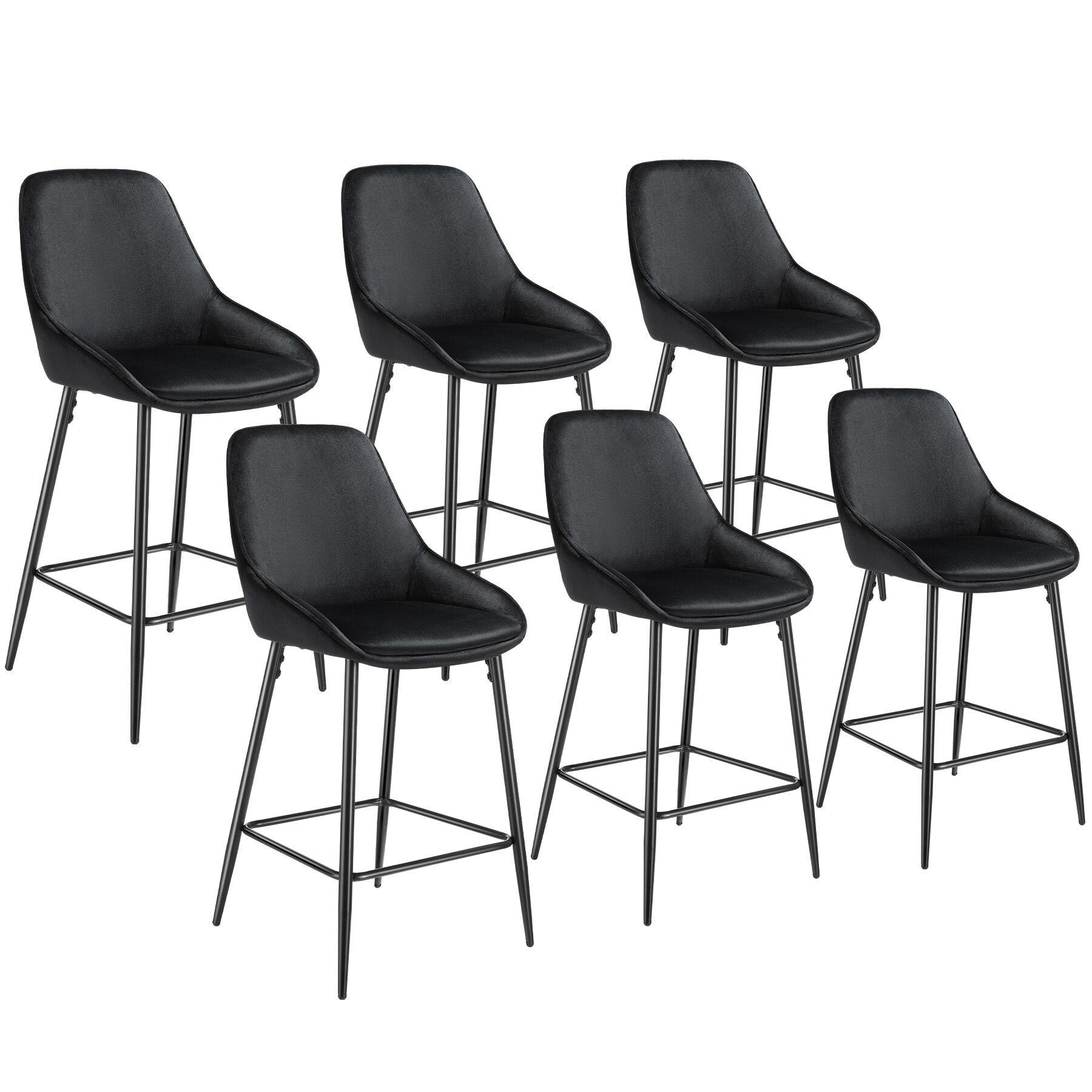 THEKENSTUHL Siera,49 x 54 x 100 cm, Belastbarkeit 120 kg,Samtoptik schwarz/schwarz - Schwarz/Samtahornfarben, Kunststoff (49/100/54cm) - tectake