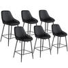 THEKENSTUHL Siera,49 x 54 x 100 cm, Belastbarkeit 120 kg,Samtoptik schwarz/schwarz - Schwarz/Samtahornfarben, Kunststoff (49/100/54cm) - tectake