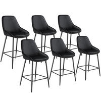 THEKENSTUHL Siera,49 x 54 x 100 cm, Belastbarkeit 120 kg,Samtoptik schwarz/schwarz - Schwarz/Samtahornfarben, Kunststoff (49/100/54cm) - tectake