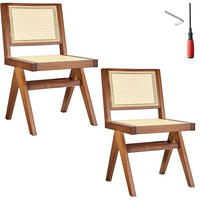 HOLZSTUHL 2er Set Lissy,48,5 x 53,5 x 83 cm, Belastbarkeit 120 kg,Eiche dunkel - Wildeiche, Holz (48.5/83/53.5cm) - tectake