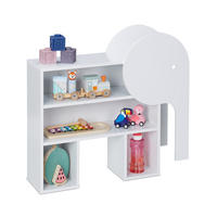 KINDERREGAL - Weiß, Holzwerkstoff (64.5/60.5/20.5cm) - Relaxdays