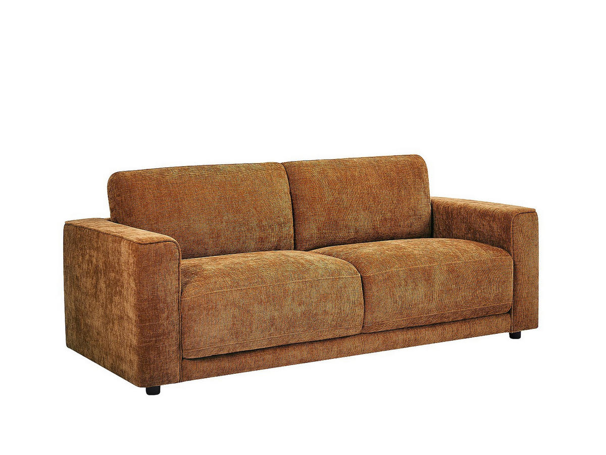 SOFA - 3 Personen - stoff - terracotta Netuso - Terracotta, Kunststoff/Textil (200/82/89cm) - Vente-Unique