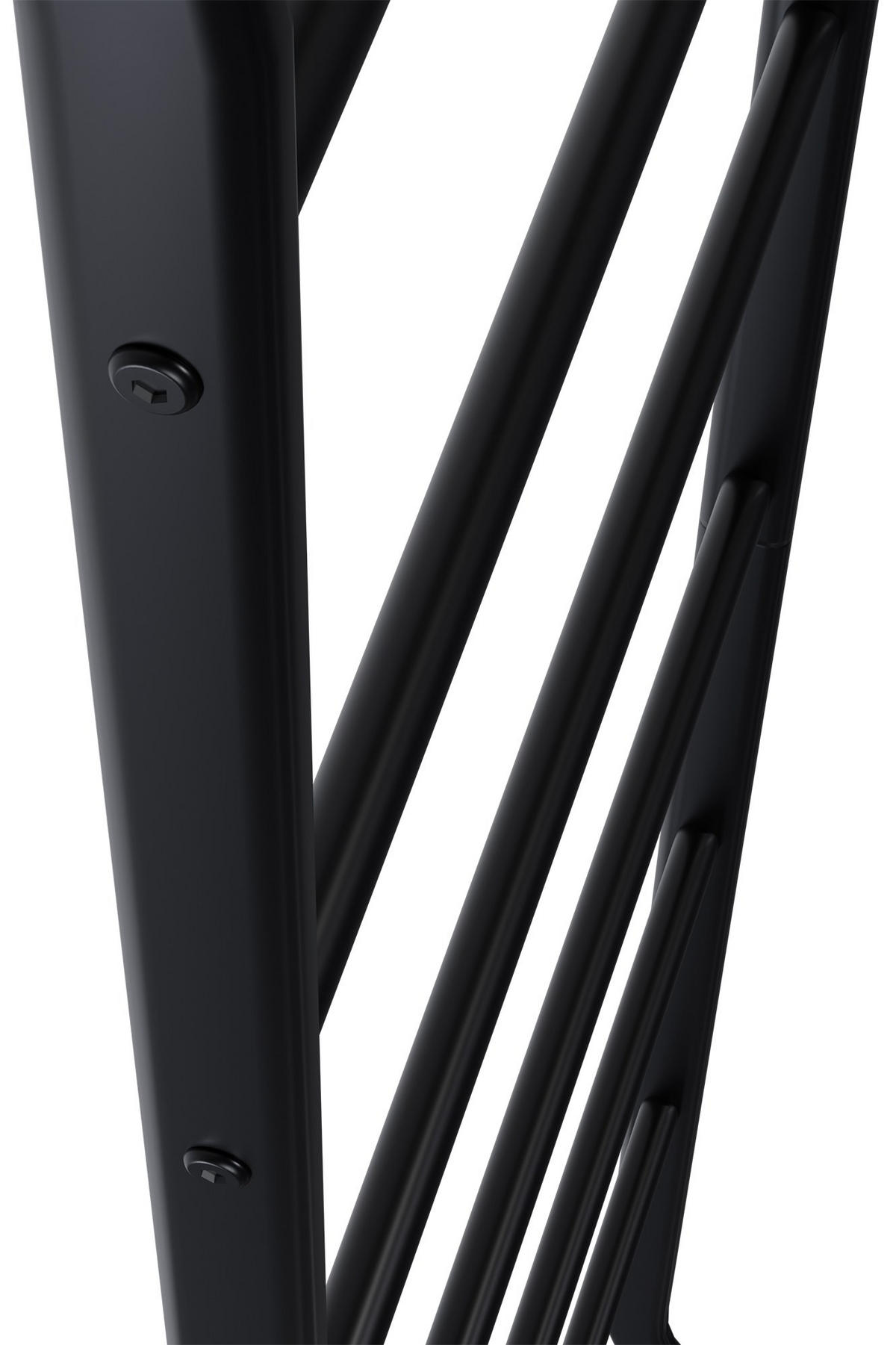 HANDTUCHHALTER eckig 46/15/147 cm Metall schwarz - Schwarz, Metall (46/147/15cm) - CLP