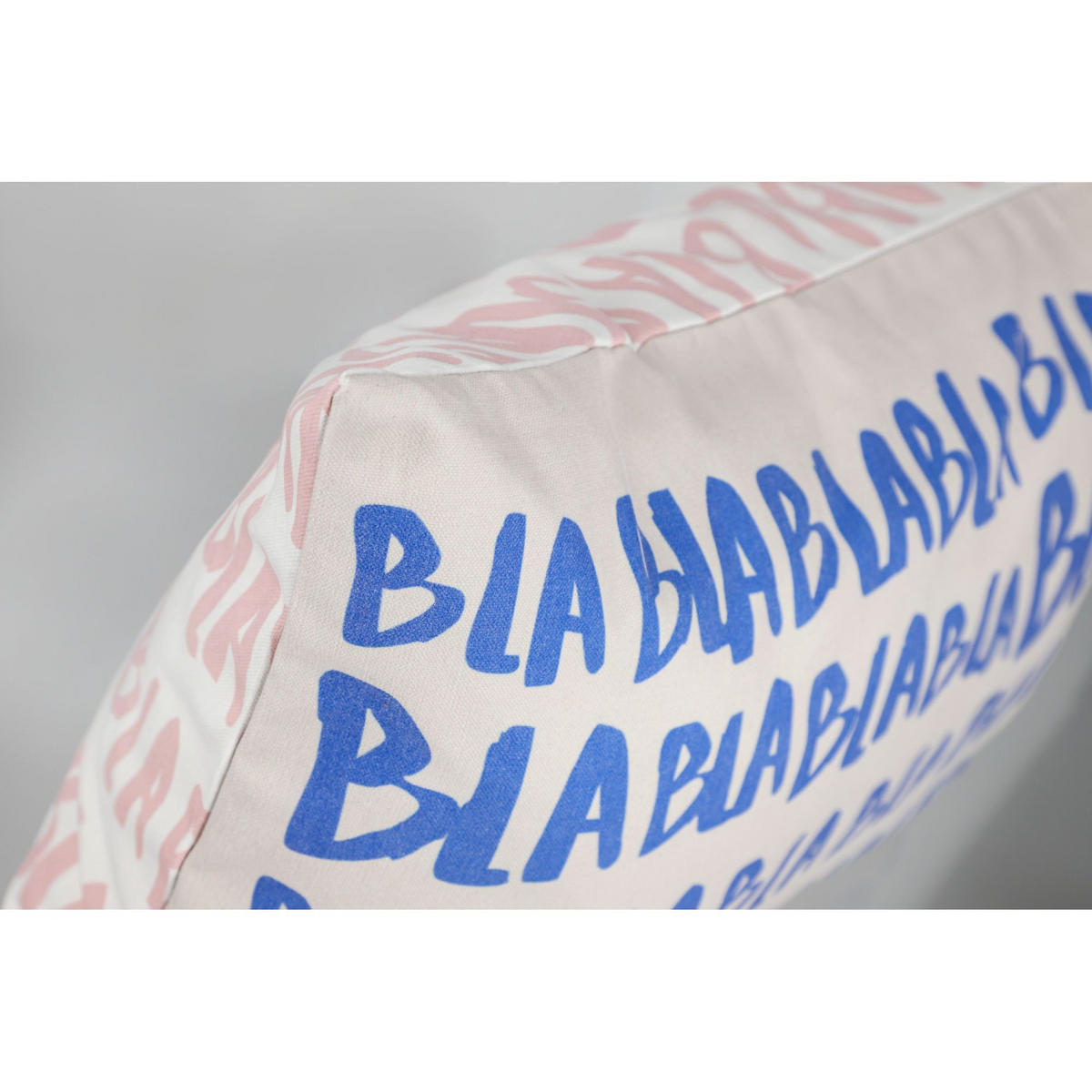 KISSENHÜLLE BLABLA - Blau, Textil (60/40cm) - Tom Tailor