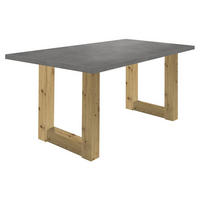 ESSTISCH ausziehbar Eila 1 160 x 90 x 75 Esszimmertisch Asteiche/Graphit - Grau, Holz (160/90/75cm) - 58aufmkessel