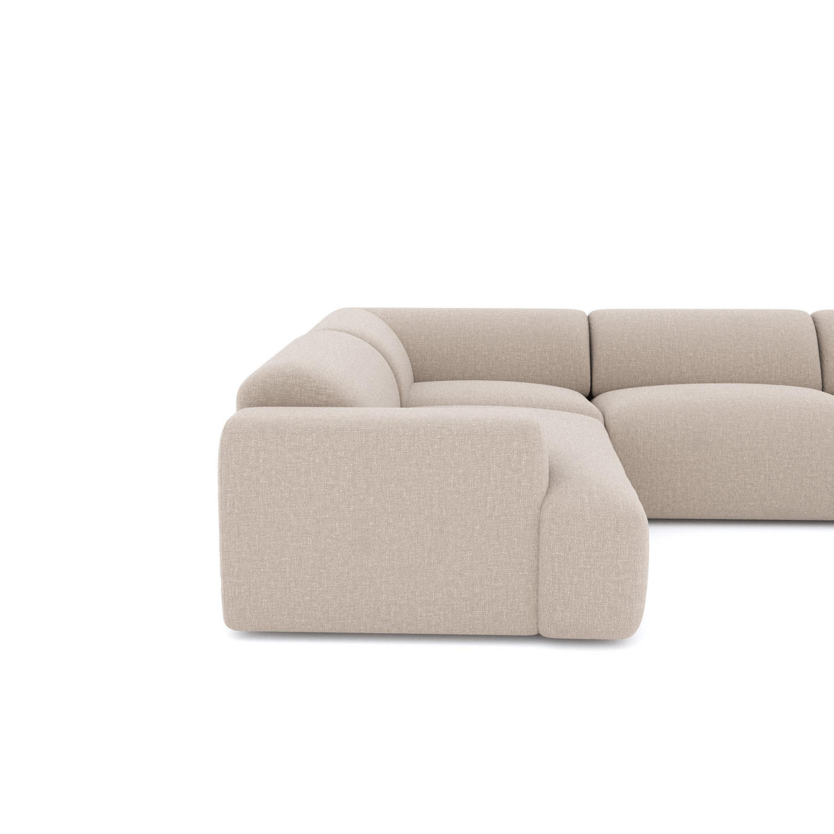 WOHNLANDSCHAFT Rastergewebe Beige 354cm - Beige, Textil (354/73/200cm) - Sia Home