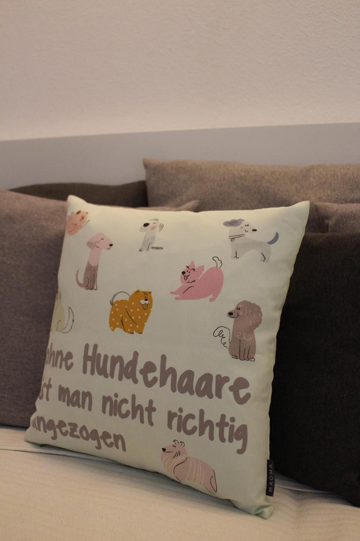 KISSENHÜLLE TIERISCH - Mintgrün, Textil (45/45cm) - Magma Heimtexx