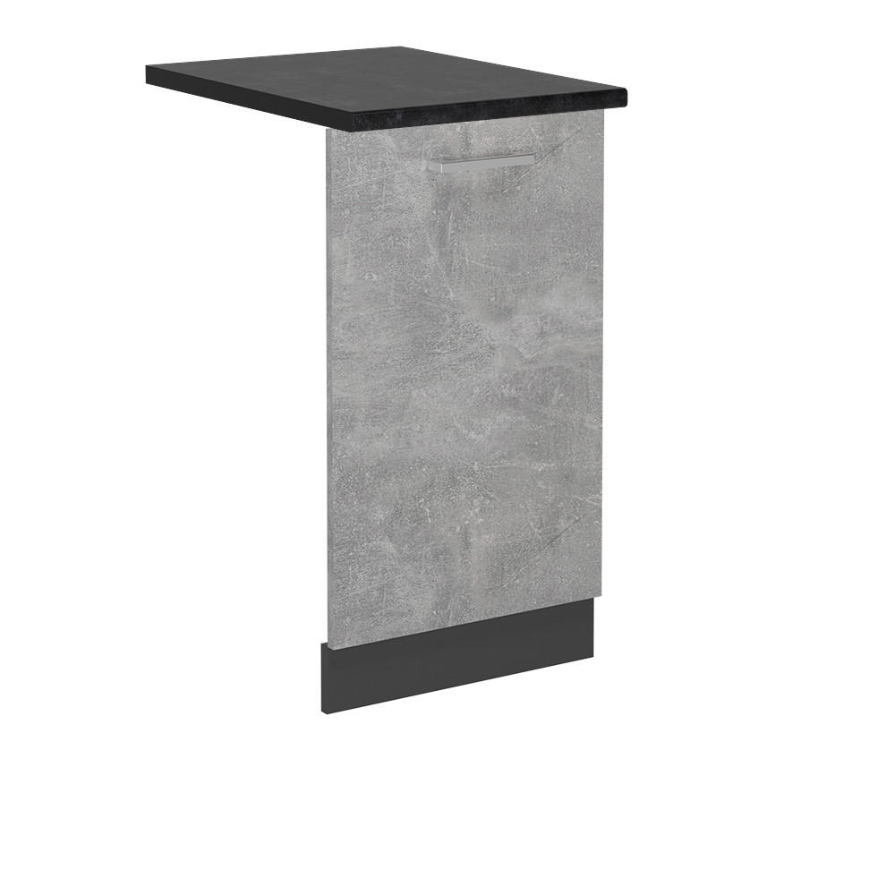 GESCHIRRSPÜLBLENDE R-Line Beton 45 cm , AP Anthrazit - Anthrazit/Grau, Holzwerkstoff (45/81.8/1.6cm) - Vicco