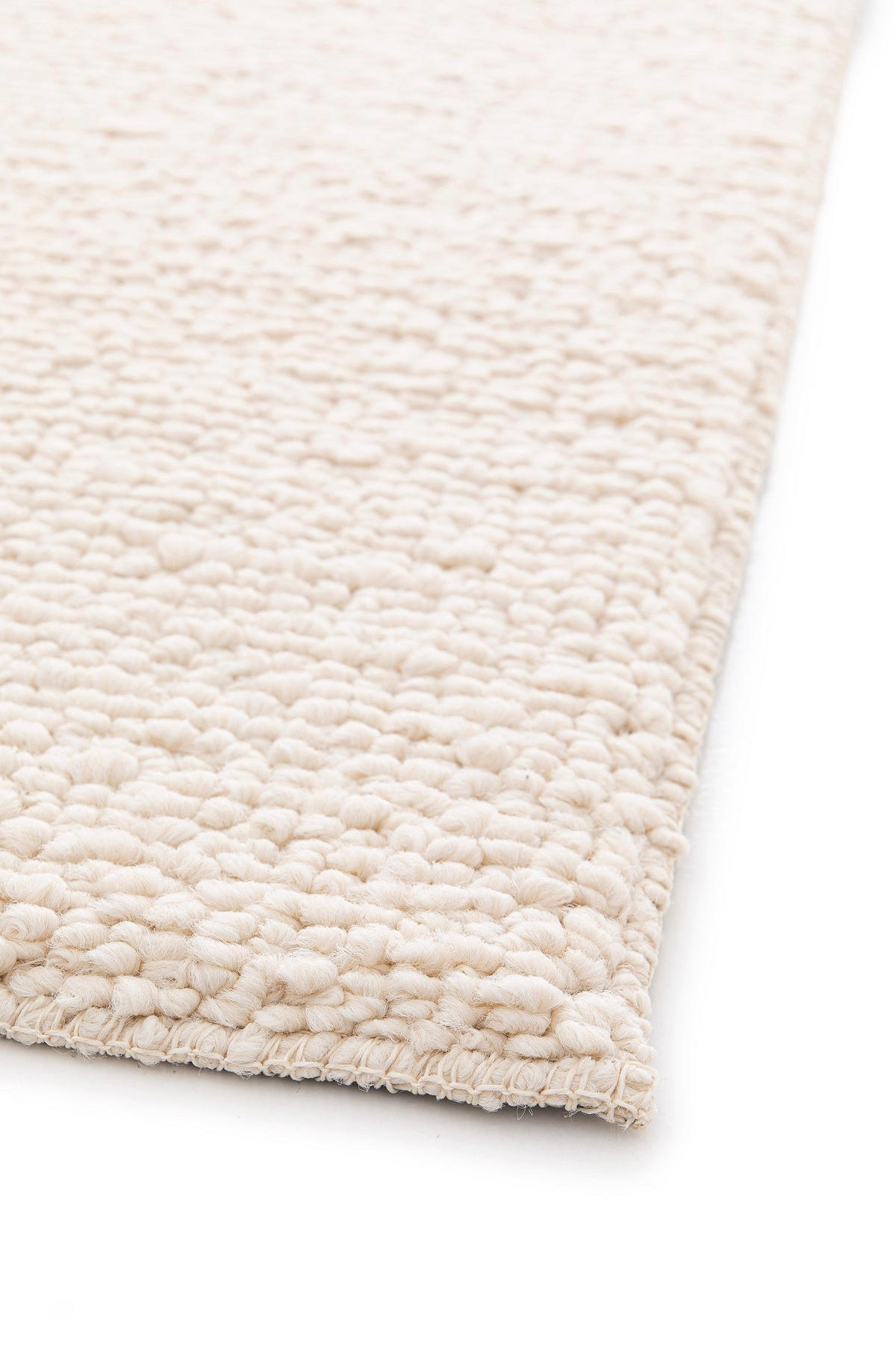 TEPPICH in Uni-Optik mit Schlingenflor weiß - Weiß, Textil (80/150cm) - AFK Living