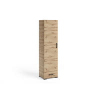 DREHTÜRENSCHRANK ALBANO 50/186/40cm 1-türig Eiche Artisan - Eiche Artisan, Holzwerkstoff (50/186/40cm) - MASSENO