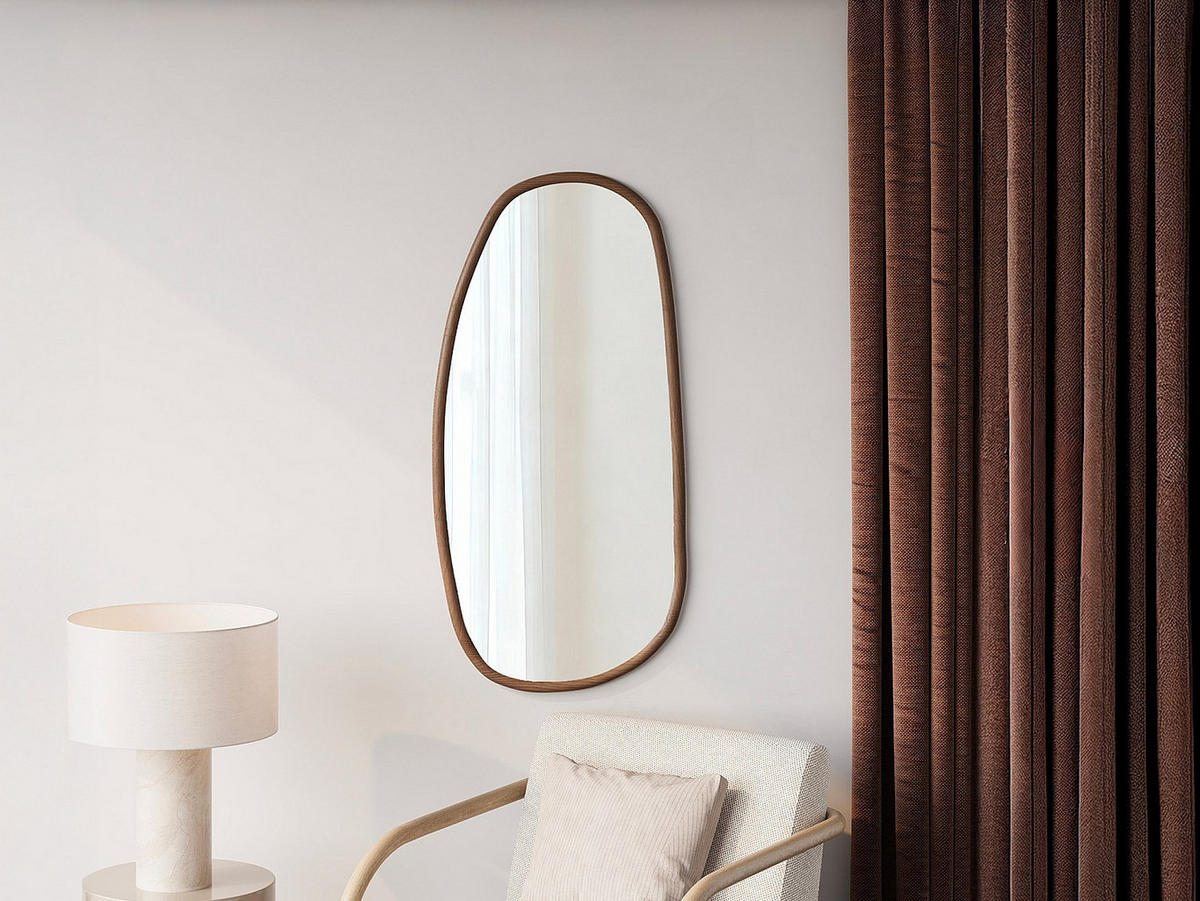 ORGANISCHER Spiegel aus Hevea-Holz – 49 × 100 cm – MEIXI - Naturfarben, Holz (58/130/3cm) - Vente-Unique