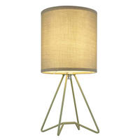 TISCHLEUCHTE Textil Blassgrün - Grün, Metall (16/16/34.5cm) - Globo Lighting