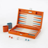 BACKGAMMON – Mittel BACKGAMMON Leder Sonnenorange 38cm - Orange, Leder (38/24cm) - Premium Interiors