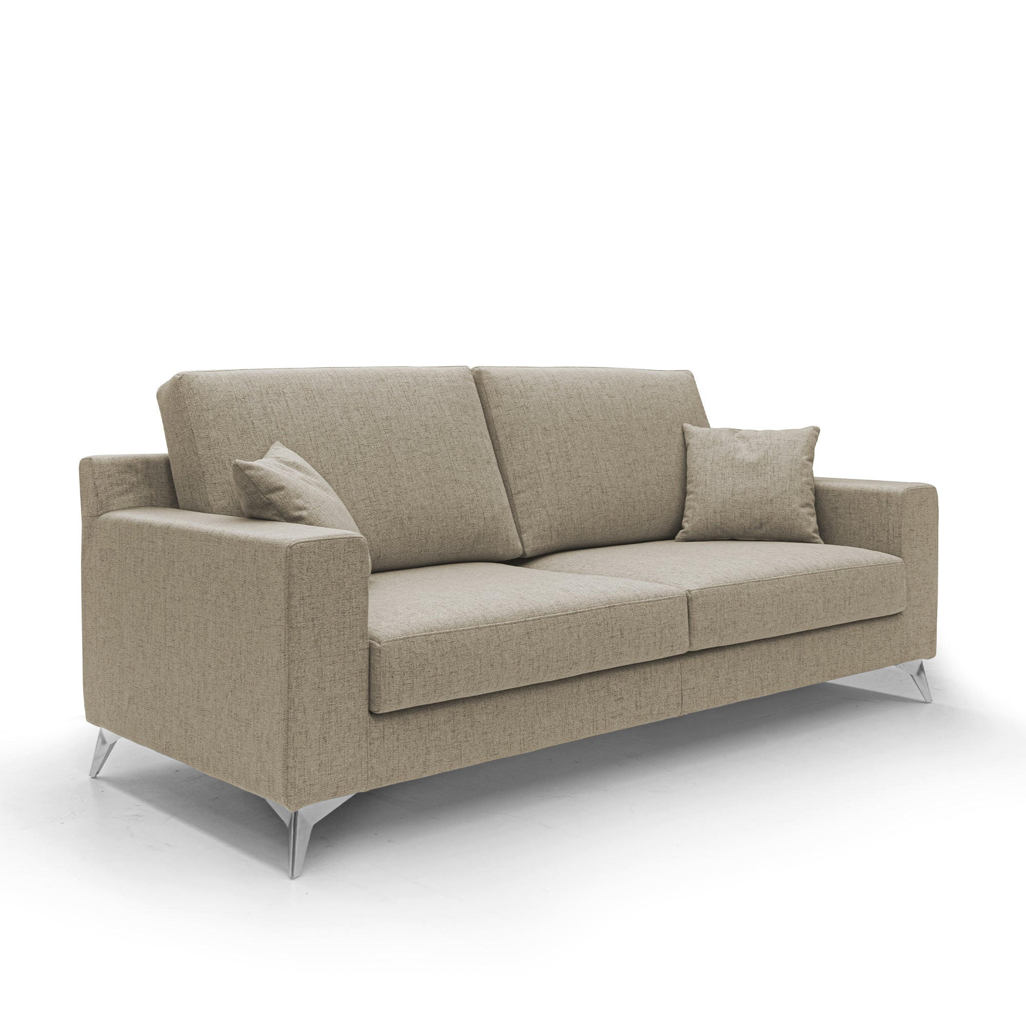 LINEARSOFA Michael - Braun, Textil (206/95/91cm) - Divani.store