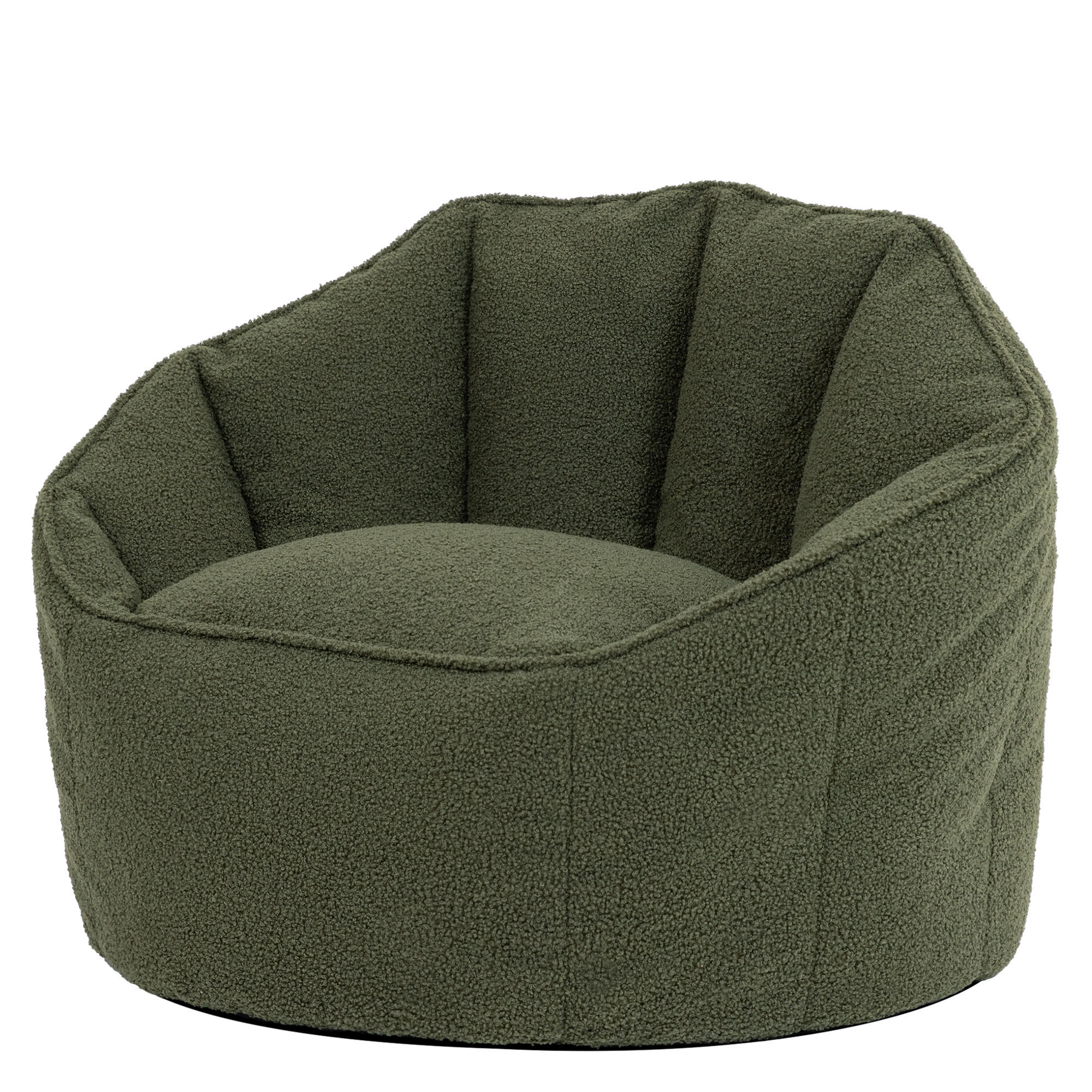 SITZSACK aus Boucle Sirena - Olivgrün, Textil (77/64/74cm) - icon