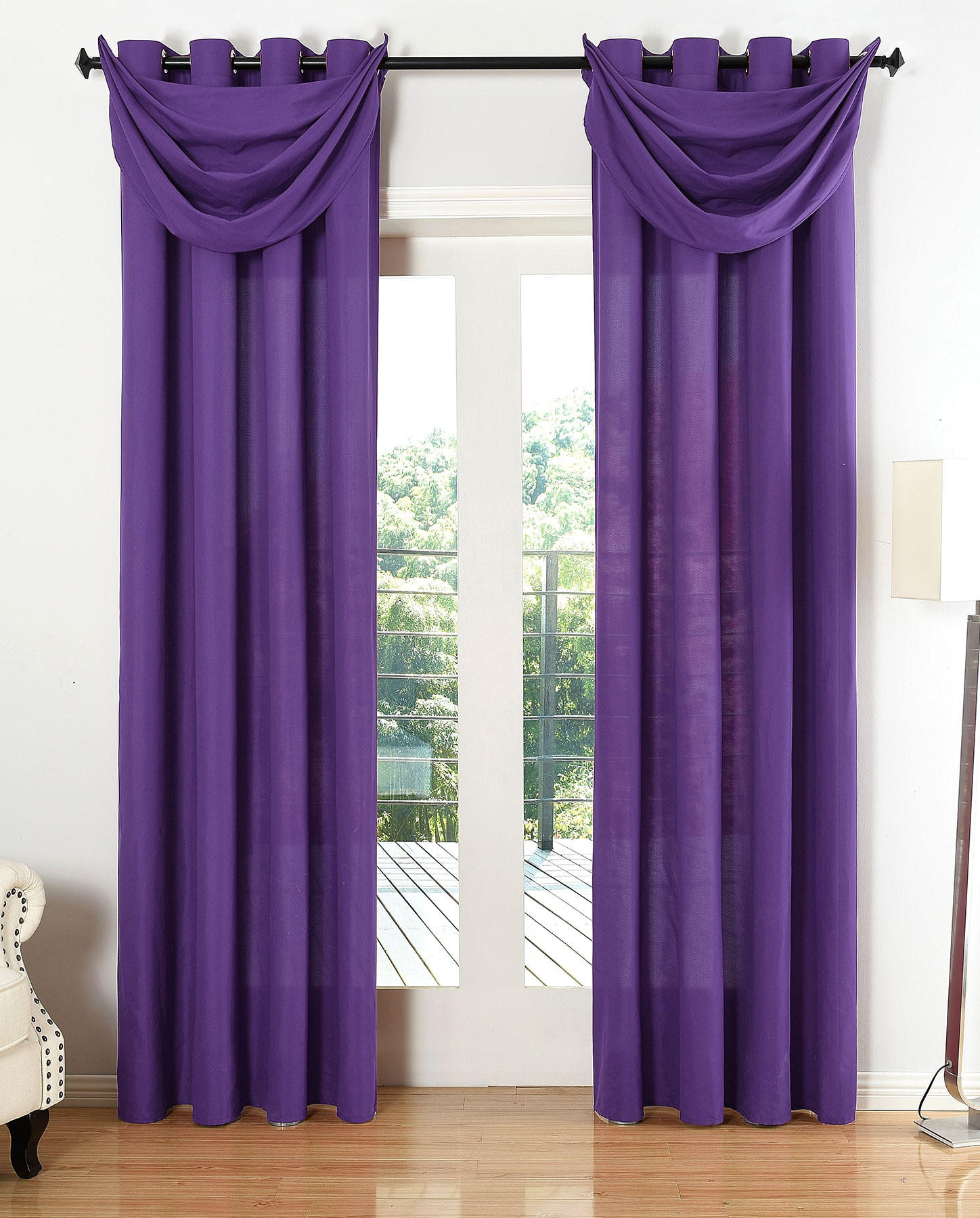VORHANG ZAGREB HxB 175x140 cm Lila - Lila, Textil (140/175cm) - Gardinenbox