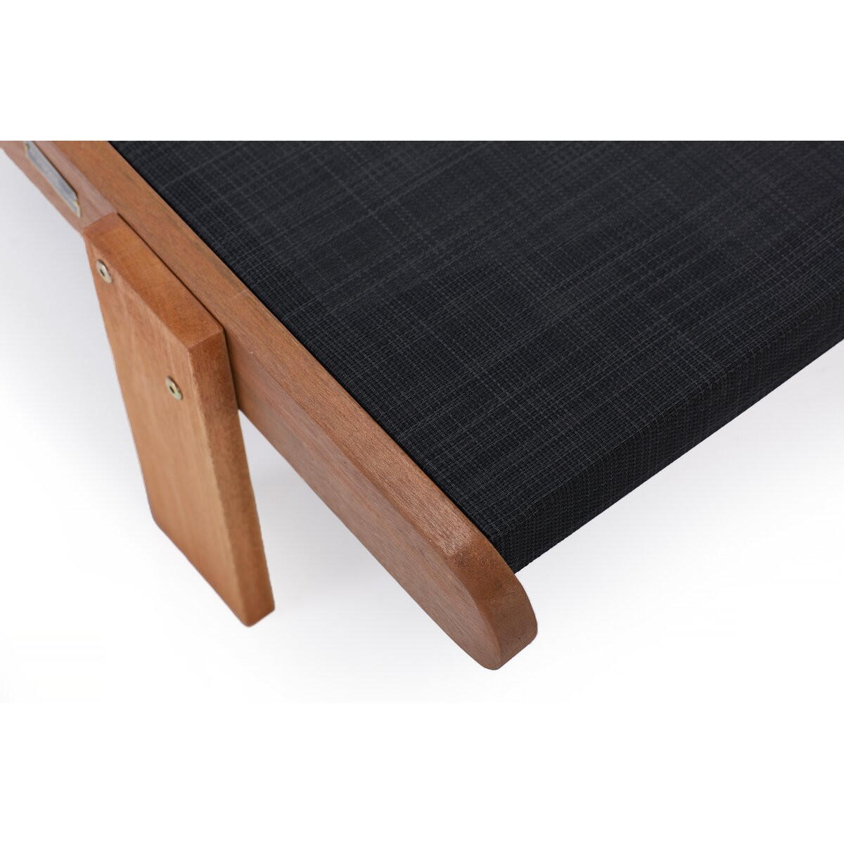 SONNENLIEGE - "Saigon" - Maple - Schwarz - Grau, Metall (71/35/193cm) - Habitat Garten