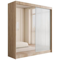 KLEIDERSCHRANK VESLI - 200 cm - Sonoma Eiche|Weiß - Weiß/Sonoma Eiche, Holzwerkstoff (200/215/61cm) - ALTDECOR