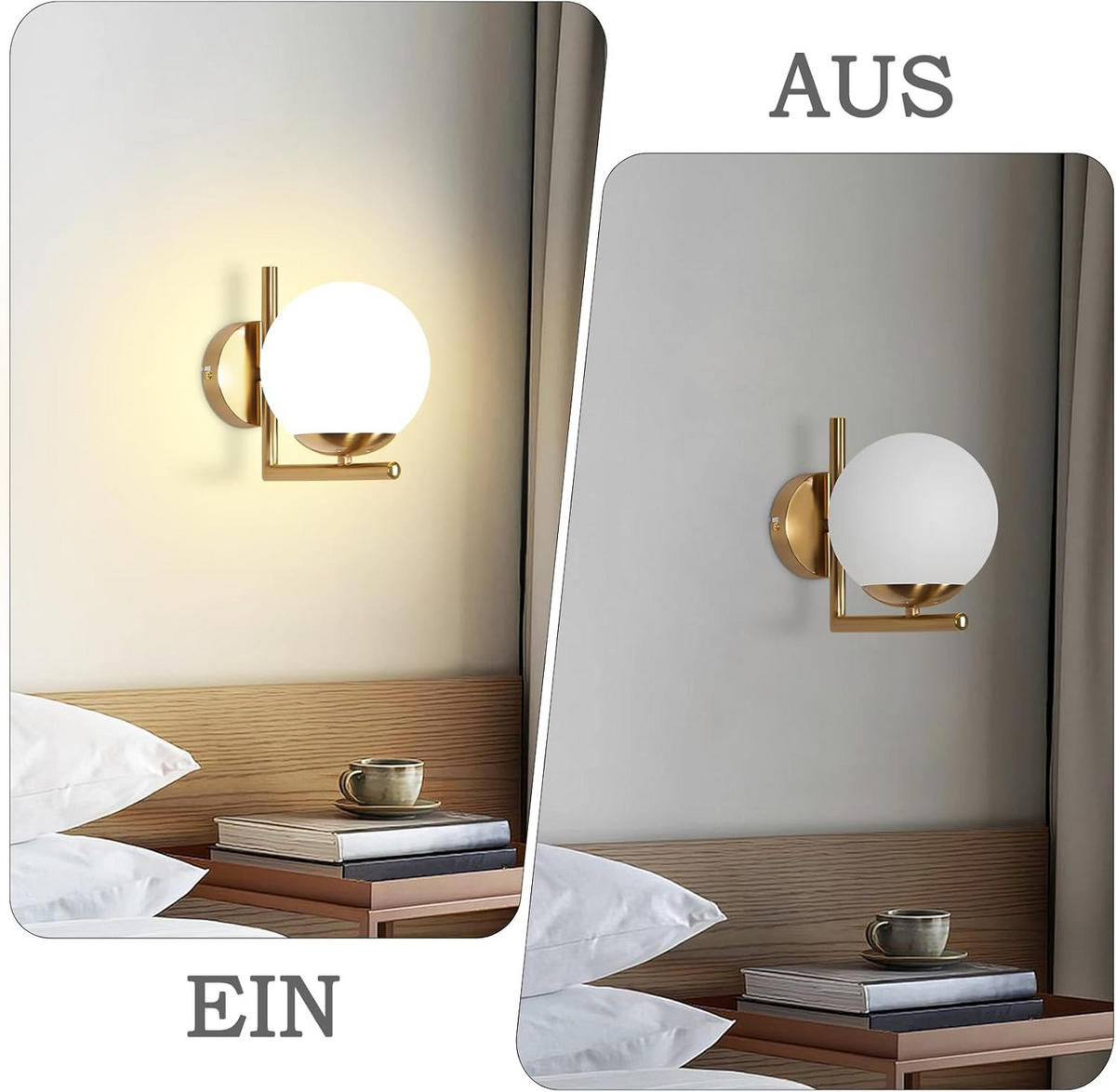 WANDLEUCHTE Ryxoh 20.0/15.0/22.0 cm - Goldfarben, Metall (20/15/22cm) - ZMH