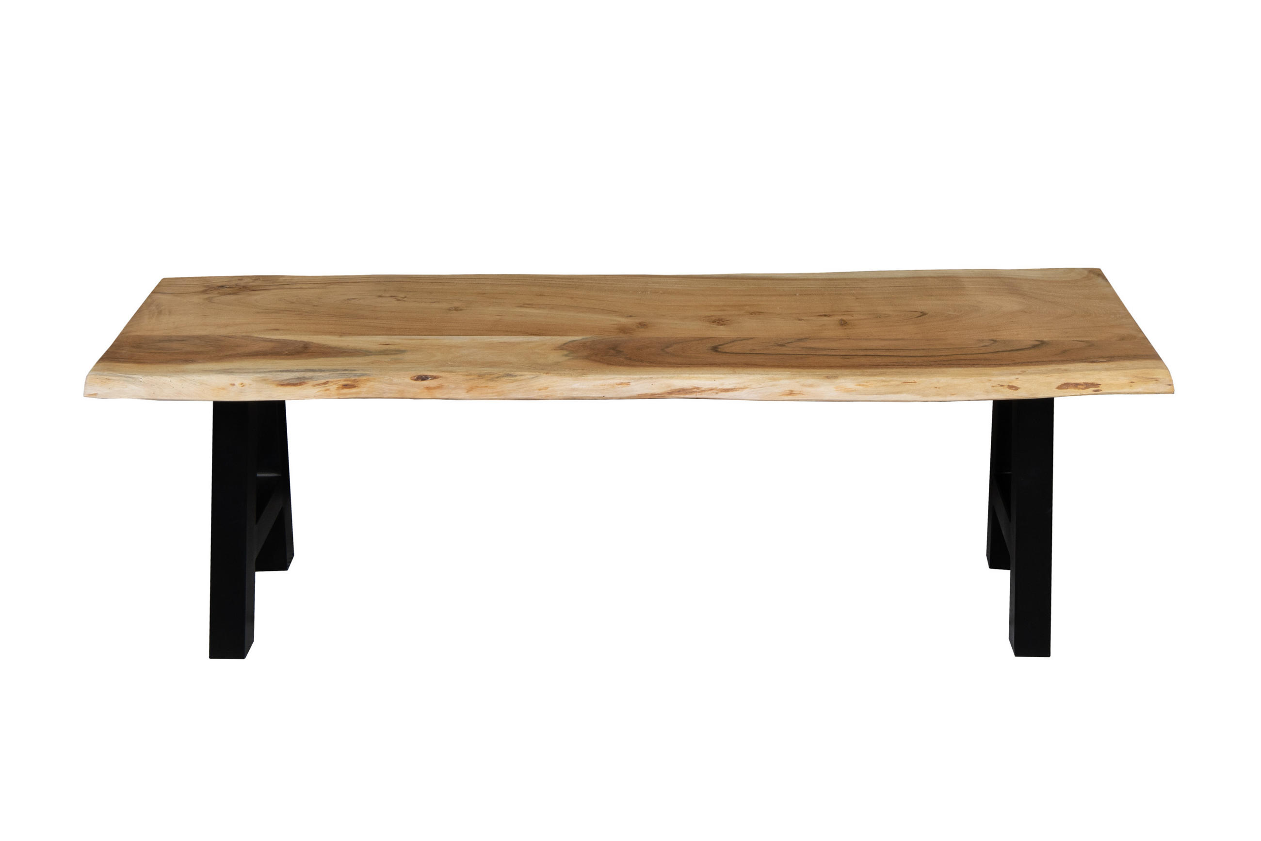 SITZBANK NOAH - Beige/Schwarz, Holz/Metall (220/45/42cm) - SAM