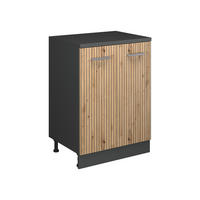 SKRINKA DO PODKROVIA Rion Remeselný dub 60 x 81.6 cm bez sklonu s 2 dverami - dub artisan, kompozitné drevo (60/83.8/46cm) - Vicco