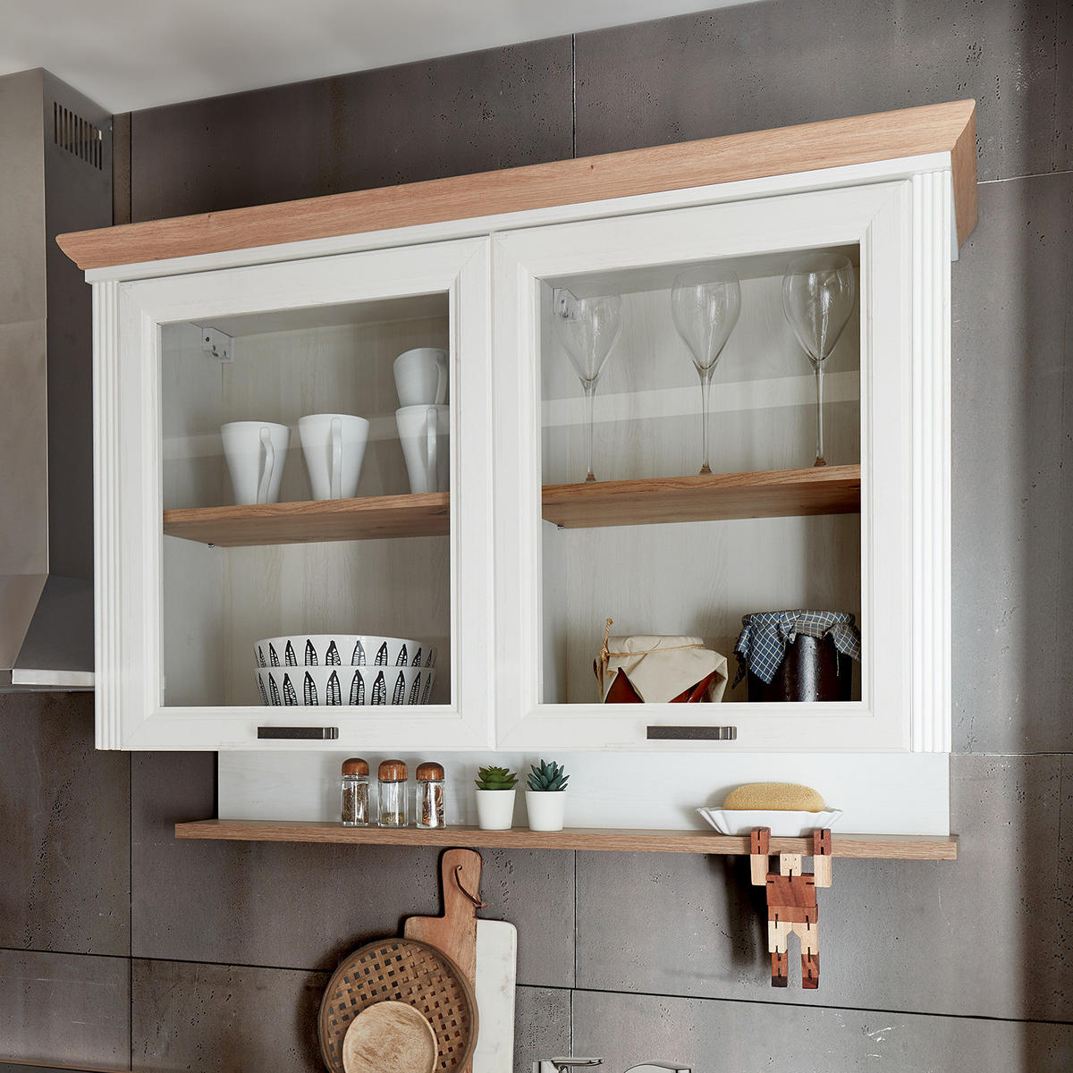 KÜCHENZEILE - Pinienfarben, Holzwerkstoff (235/217/60cm) - home24