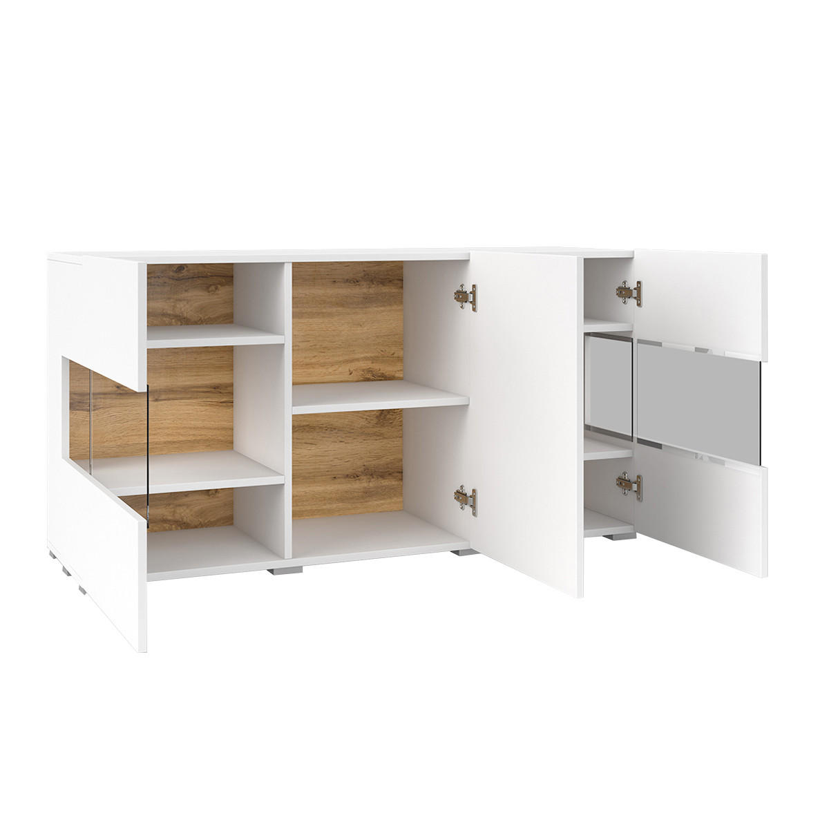 SIDEBOARD Glora Weiß - Weiß, Holzwerkstoff (120/62/35cm) - Petits-meubles