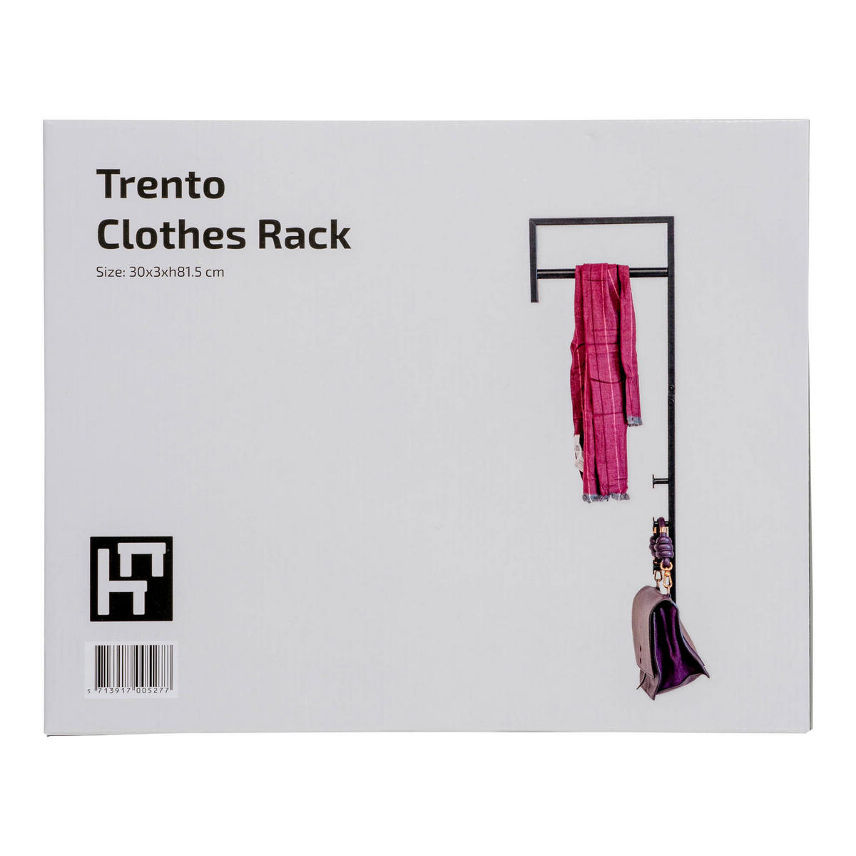 KLEIDERSTÄNDER Trento Metall Schwarz - Schwarz, Metall (30/82/3cm) - tinkaro