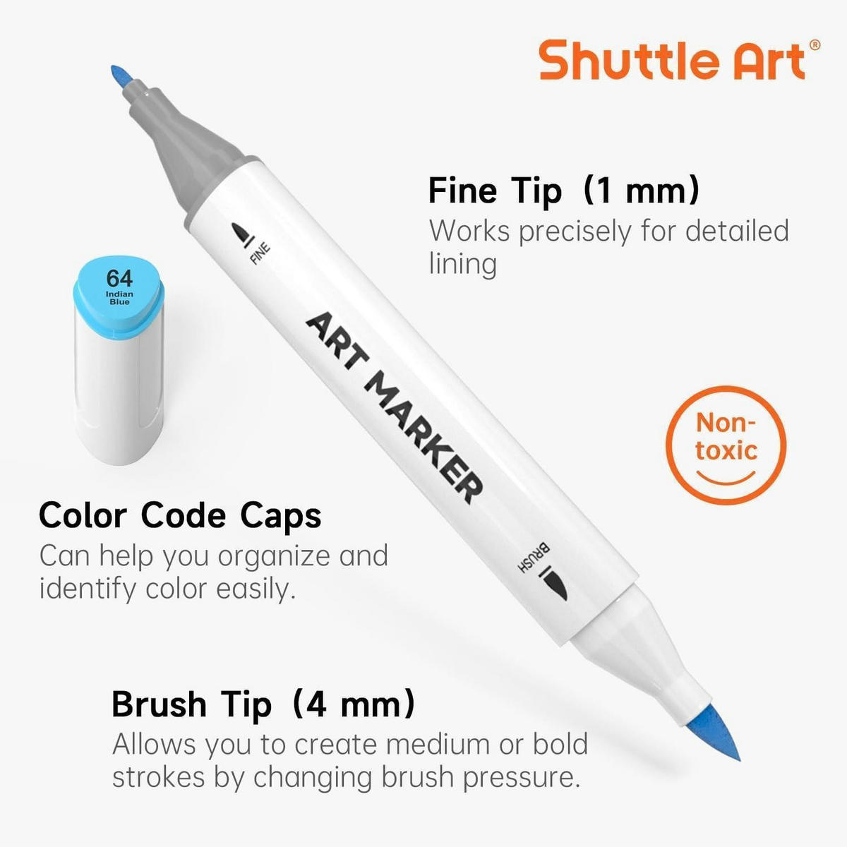 ALKOHOL Marker Set 121 Farben Doppelspitze - Multicolor, Kunststoff (15/10/15cm)