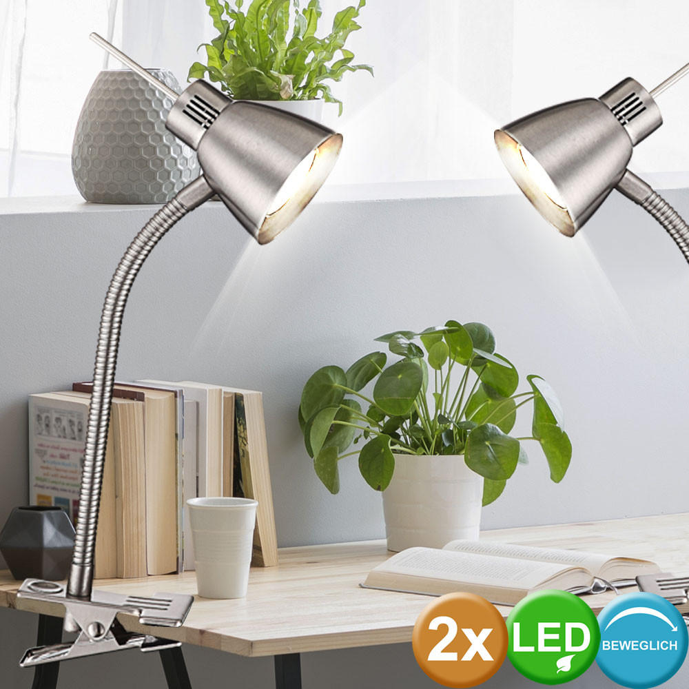 LED KLEMMLEUCHTE Nuova Silber Metall - Silberfarben, Metall (24/27/38cm)