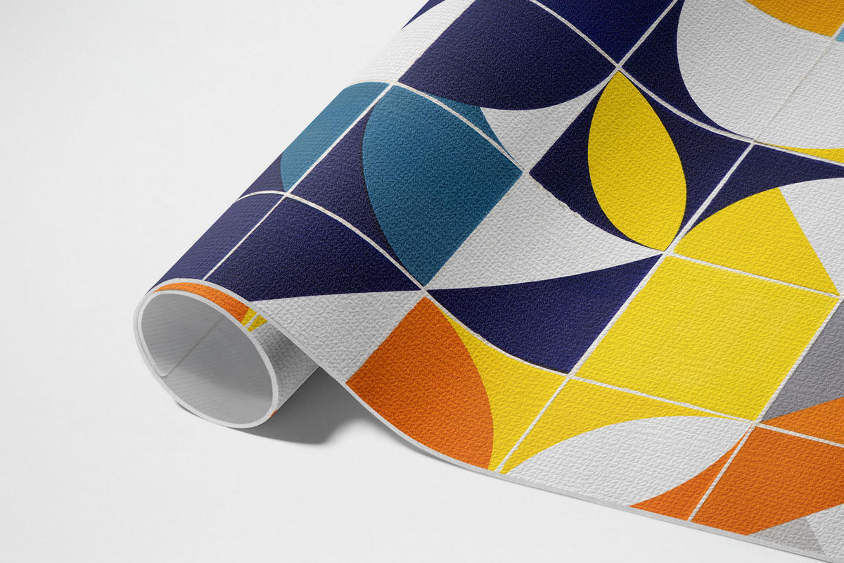 TEPPICH 120x180 cm Geometrische Formen Moderne Mosaik - Multicolor, Kunststoff (120/180cm) - Wallfluent